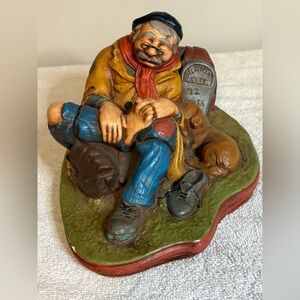 Naturecraft Travellers Rest Figurine #827 Hand Painted 1972 Congleton England